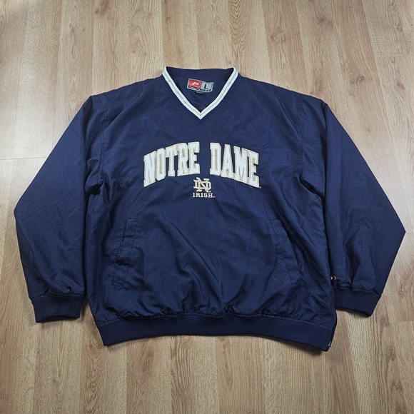 VINTAGE Notre Dame Fighting Irish Jacket Mens Large Pro Player Windbreaker 90s - Picture 1 of 8